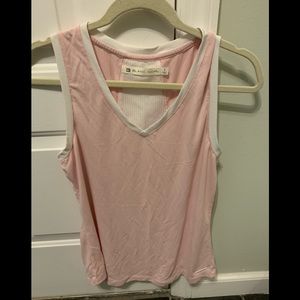 Blanc noir white and pink sporty shirt .